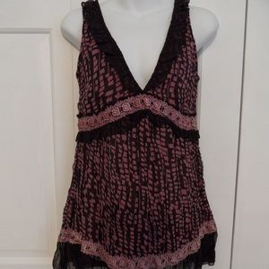 Hazel Sleeveless Top, Size S, NWT Purple/Black